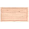 Tablero De Mesa Madera Maciza Roble Sin Tratar 100x50x(2-4) Cm