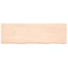 Tablero De Mesa Madera Maciza Roble Sin Tratar 160x50x(2-4) Cm