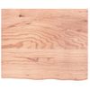 Tablero Mesa Madera Roble Tratada Marrón Claro 60x50x(2-4) Cm