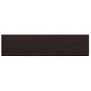 Tablero Mesa Madera Roble Tratada Marrón Oscuro 160x40x(2-6) Cm