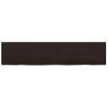 Tablero Mesa Madera Roble Tratada Marrón Oscuro 180x40x(2-6) Cm