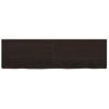 Encimera De Baño Madera Tratada Marrón Oscuro 140x40x(2-6) Cm