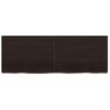 Encimera De Baño Madera Tratada Marrón Oscuro 140x50x(2-6) Cm