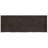 Encimera De Baño Madera Tratada Marrón Oscuro 140x50x(2-6) Cm