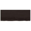 Tablero Mesa Madera Roble Tratada Marrón Oscuro 160x60x(2-6) Cm