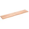 Tablero Mesa Madera Roble Tratada Marrón Claro 200x40x(2-4) Cm