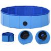 Piscina Para Perros Plegable Pvc Azul 80x20 Cm