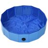 Piscina Para Perros Plegable Pvc Azul 80x20 Cm