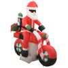 Papá Noel Inflable Navideño En Moto Led Ip44 160 Cm