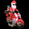 Papá Noel Inflable Navideño En Moto Led Ip44 160 Cm