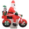 Papá Noel Inflable Navideño En Moto Led Ip44 160 Cm