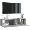 Mueble Pared Tv Madera Contrachapada Gris Sonoma 120x30x30 Cm