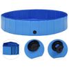 Piscina Para Perros Plegable Pvc Azul 160x30 Cm