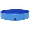 Piscina Para Perros Plegable Pvc Azul 160x30 Cm