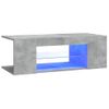 Mueble De Tv Con Luces Led Gris Hormigón 90x39x30 Cm