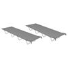 Camas De Camping 2 Uds Tela Oxford Y Acero Gris 180x60x19 Cm