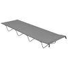 Camas De Camping 2 Uds Tela Oxford Y Acero Gris 180x60x19 Cm