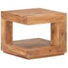 Mesa De Centro De Madera Maciza De Acacia 45x45x40 Cm