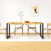 Mesa De Comedor De Madera Maciza De Mango Rugosa 180 Cm