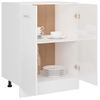 Armario Inferior Cocina Contrachapada Blanco 60x46x81,5 Cm