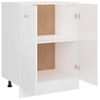 Armario Inferior Cocina Contrachapada Blanco 60x46x81,5 Cm