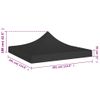 Techo De Carpa Para Celebraciones Negro 3x3 M 270 G/m²