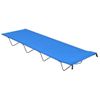 Cama De Camping Tela Oxford Y Acero Azul 180x60x19 Cm