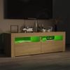 Mueble De Tv Con Luces Led Roble Sonoma 120x35x40 Cm