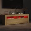 Mueble De Tv Con Luces Led Roble Sonoma 120x35x40 Cm