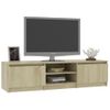 Mueble Tv Madera Contrachapada Color Roble Sonoma 140x40x35,5cm