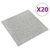 Baldosas De Suelo De Moqueta 20 Uds 5 M² 50x50 Cm Gris Claro