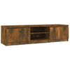 Mueble Para Tv Madera Contrachapada Roble Ahumado 140x40x35,5cm