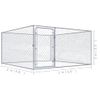 Perrera De Exterior De Acero Galvanizado 2x2x1 M