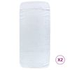 Toallas De Playa 2 Uds Tela Blanco 400 G/m² 75x200 Cm