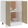 Armario Inferior Cocina Contrachapada Color Roble 60x46x81,5 Cm