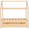 Estructura De Cama Infantil Con Cajón Madera De Pino 70x140 Cm