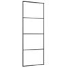 Puerta Corredera Esg Aluminio Y Vidrio Esg Negra 76x205 Cm