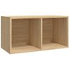 Caja Para Discos De Vinilo Madera Contrachapada 71x34x36 Cm