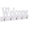 Perchero De Pared Welcome Blanco 74x29,5 Cm