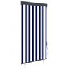 Estor Enrollable De Exterior Azul Y Blanco 80x250 Cm