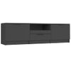 Mueble Para Tv Madera Contrachapada Negro 140x35x40 Cm