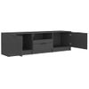 Mueble Para Tv Madera Contrachapada Negro 140x35x40 Cm