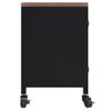 Mueble Tv Hierro Y Madera Maciza De Abeto Negro 110x30x43 Cm