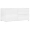 Mueble Tv Madera Contrachapada Blanco Brillante 80x34x36 Cm