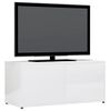 Mueble Tv Madera Contrachapada Blanco Brillante 80x34x36 Cm