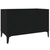 Mueble Para Discos Madera Contrachapada Negro 74,5x38x48 Cm