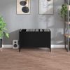 Mueble Para Discos Madera Contrachapada Negro 74,5x38x48 Cm