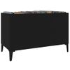 Mueble Para Discos Madera Contrachapada Negro 74,5x38x48 Cm