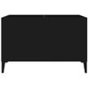 Mueble Para Discos Madera Contrachapada Negro 74,5x38x48 Cm