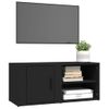 Muebles Para Tv 2 Uds Madera Contrachapada Negro 80x31,5x36 Cm